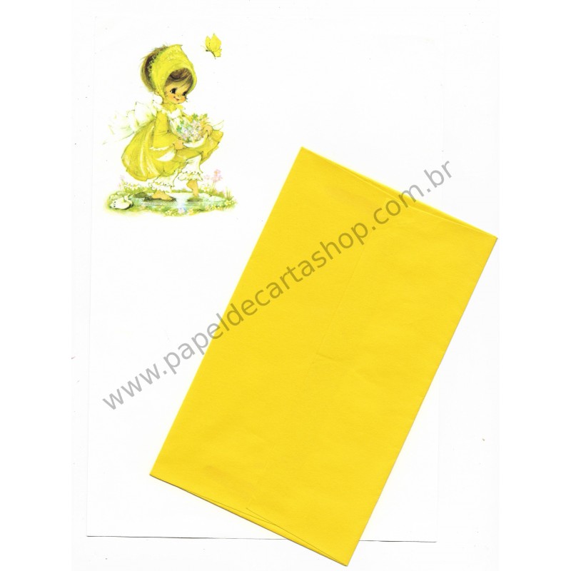 Conjunto de Papel de Carta Antigo Importado Dolly Hallmark