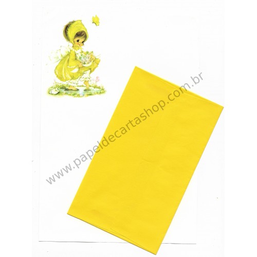 Conjunto de Papel de Carta Antigo Importado Dolly Hallmark