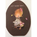 Notecard Cartão Antigo Importado Betsey Clark Easter Hallmark