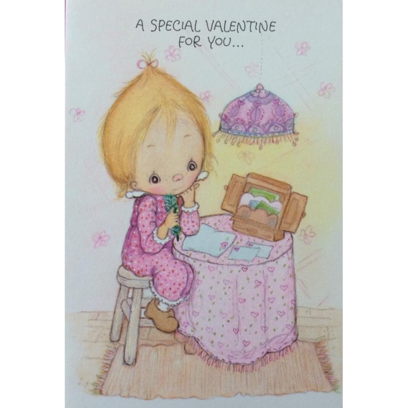 Ano 1985. Cartão ANTIGO com Envelope Betsey Clark Special Valentine