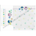 Ano 1987. Conjunto de Papel de Carta Little Twin Stars CAZ Antigo (Vintage) Sanrio