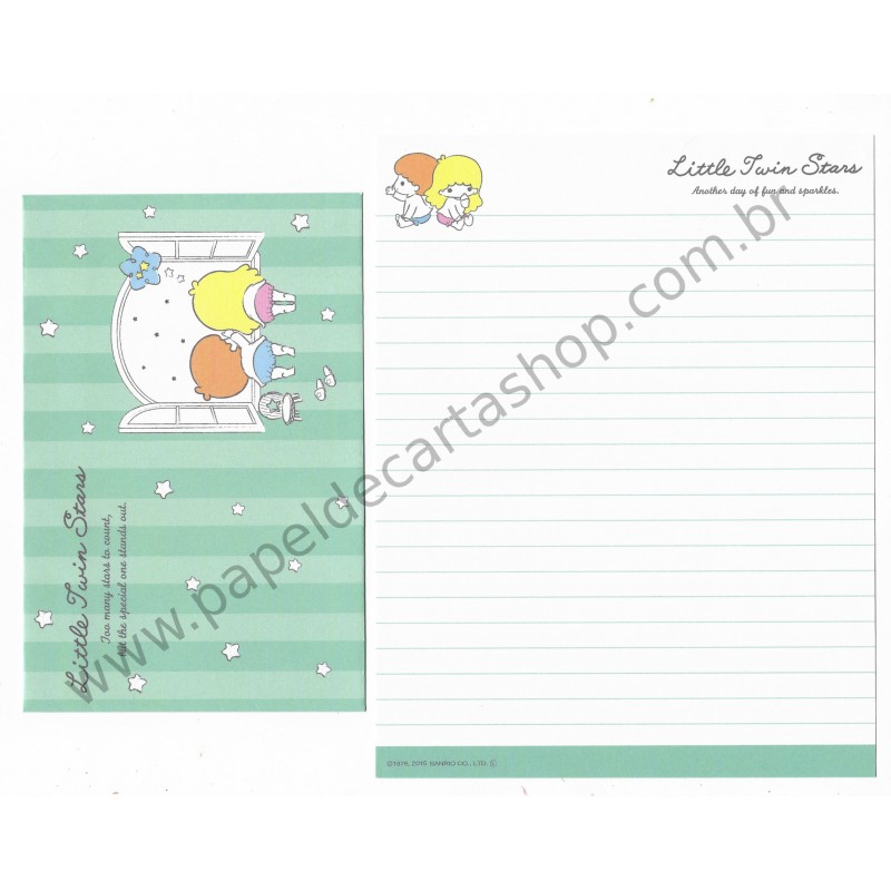 Ano 2015. Kit 4 Conjuntos de Papel de Carta Little Twin Stars Stars to Count Sanrio