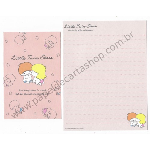 Ano 2015. Kit 4 Conjuntos de Papel de Carta Little Twin Stars Stars to Count Sanrio