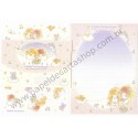 Ano 2016. Conjunto de Papel de Carta Little Twin Stars Glittering Star Flowers Sanrio