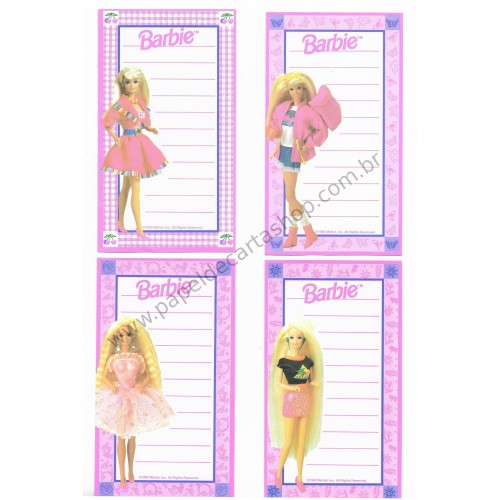 Ano 1993. Kit 4 Notas Importadas Barbie MI