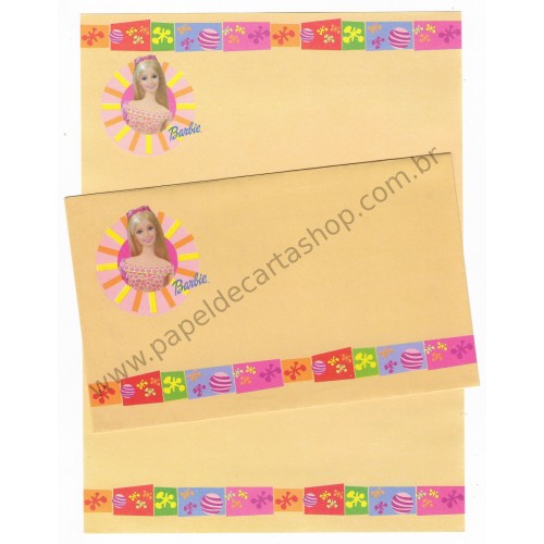 Conjunto de Papel de Carta Importado Barbie