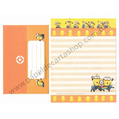 Conjunto de Papel de Carta Minions - Universal Studios