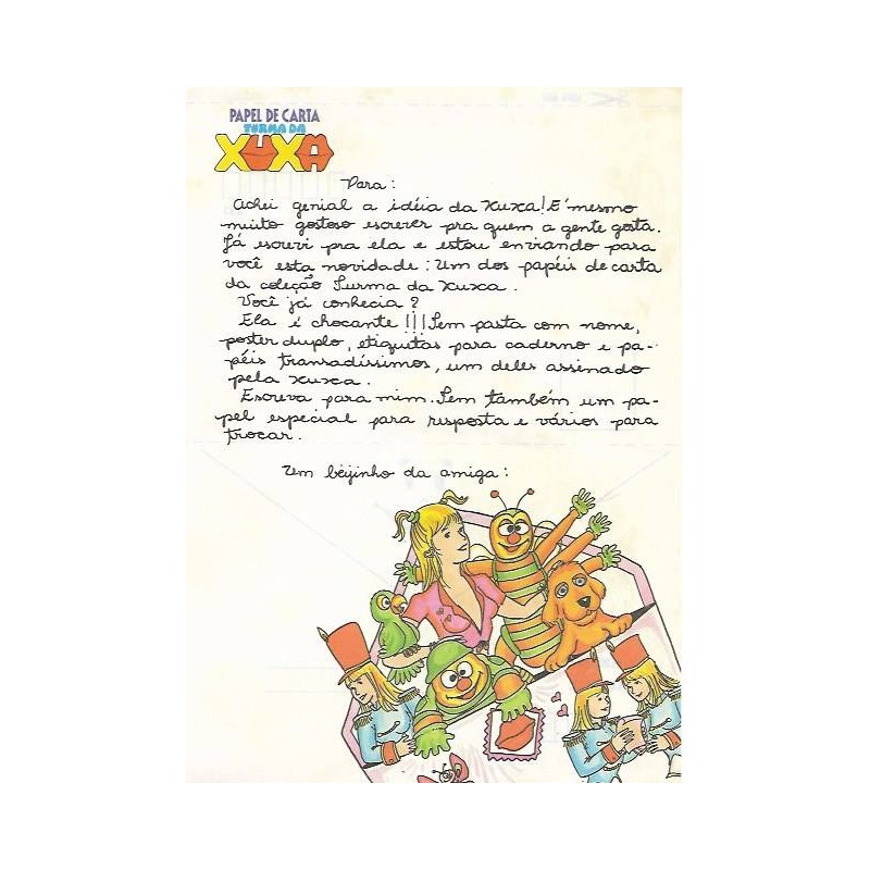 Papel de Carta Turma da Xuxa 01