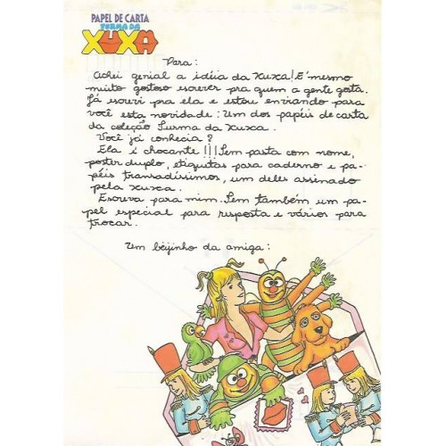 Papel de Carta Turma da Xuxa 01