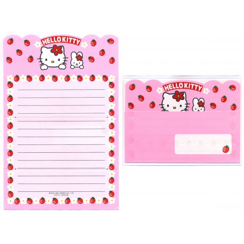 Ano 1997. Conjunto de Papel de Carta Hello Kitty Antigo 5 Sanrio