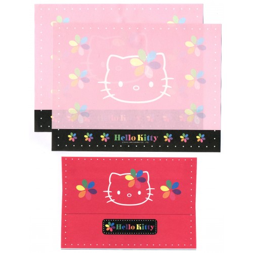 Ano 1999. Conjunto de Papel de Carta Hello Kitty Colors CRS Sanrio