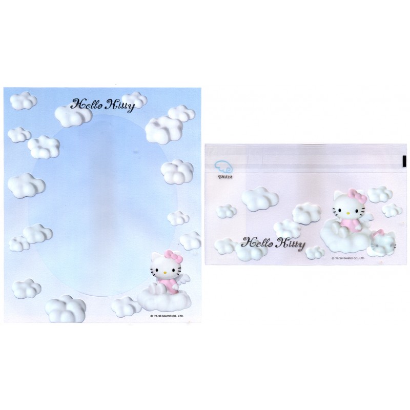 Ano 1998. Conjunto de Papel de Carta Hello Kitty Angel PL Sanrio