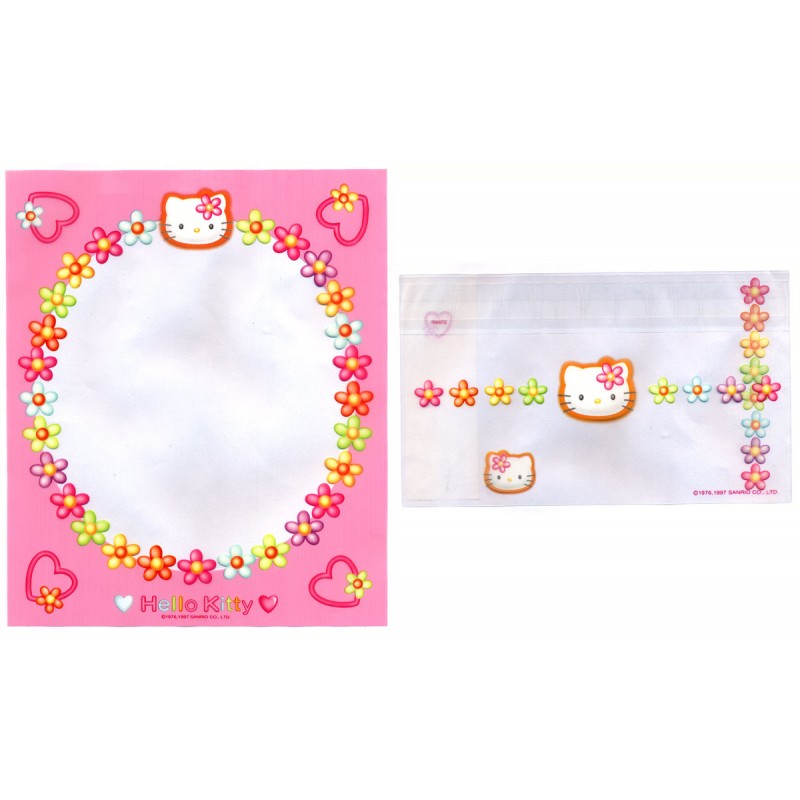 Ano 1997. Conjunto de Papel de Carta Plástico Sanrio