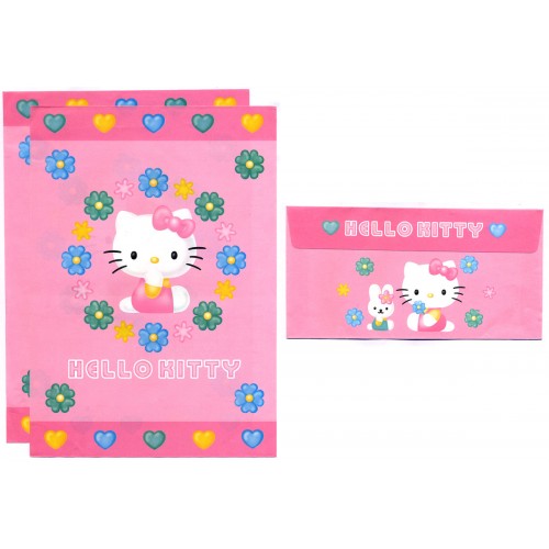 Ano 1998. Conjunto de Papel de Carta Hello Kitty CRSG Sanrio