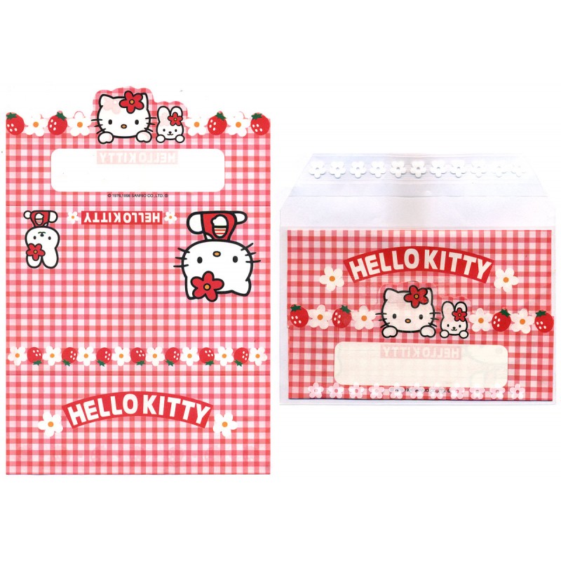 Ano 1998. Conjunto de Papel de Carta Hello Kitty Antigo 6 Sanrio