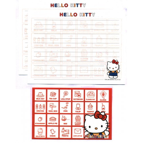 Ano 1999. Conjunto de Papel de Carta Hello Kitty TULIP CVM Sanrio