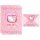 Ano 1998. Conjunto de Papel de Carta Hello Kitty Flores CLLG Sanrio