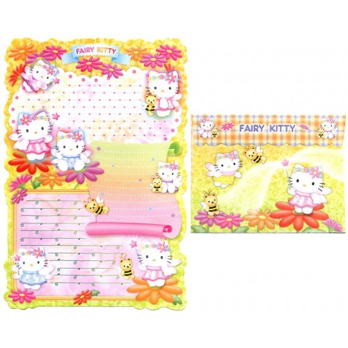 Conjunto de Papel de Carta Hello Kitty Fairy Kitty CAM Havaiana