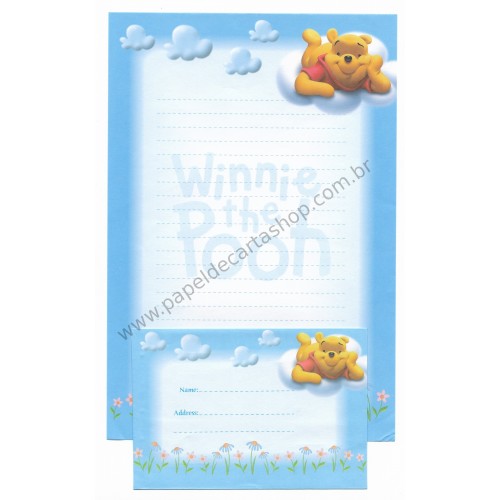 Conjunto de Papel de Carta Antigo VINTAGE Disney F1 - POOH (TU)