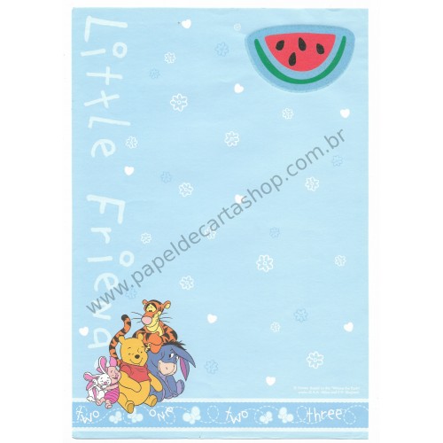 Conjunto de Papel de Carta Vintage Disney Pooh Little Friends