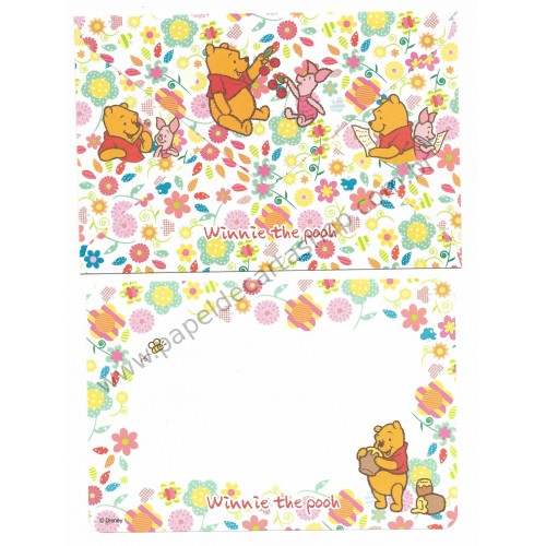 Conjunto de Papel de Carta Importado Disney Pooh P