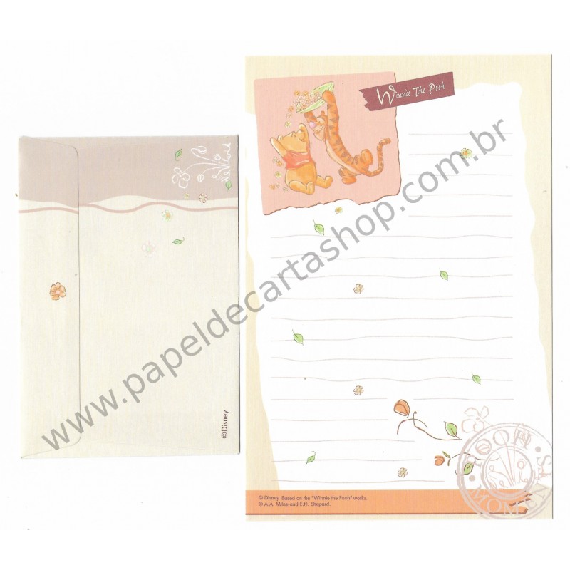 Conjunto de Papel de Carta Importado Disney Pooh & Friends P