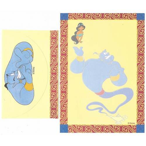 Conjunto de Papel de Carta ANTIGO Personagens Disney Aladdin CAM