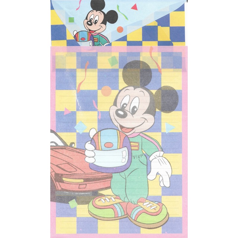 Conjunto de Papel de Carta Antigo Importado Disney Mickey LP0404