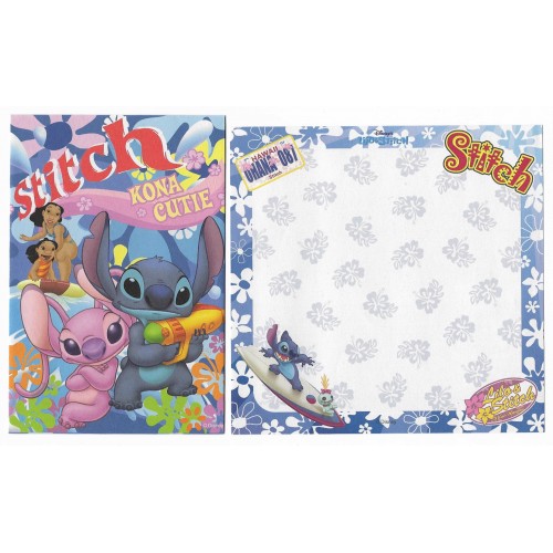 Kit 4 Conjuntos de Papel de Carta Disney Stitch Kona Cutie