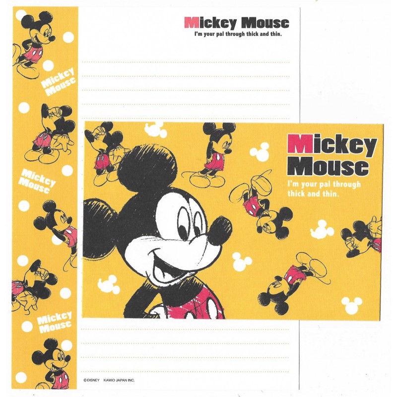 Conjunto de Papel de Carta Importado Disney Mickey Mouse Pal CAM