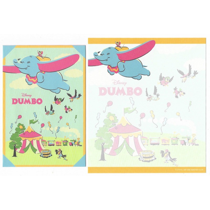 Kit 2 Conjuntos de Papel de Carta Disney Dumbo 