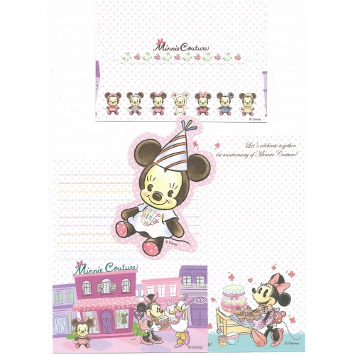 Conjunto de Papel de Carta Disney Minnie Couture Happy Birthday