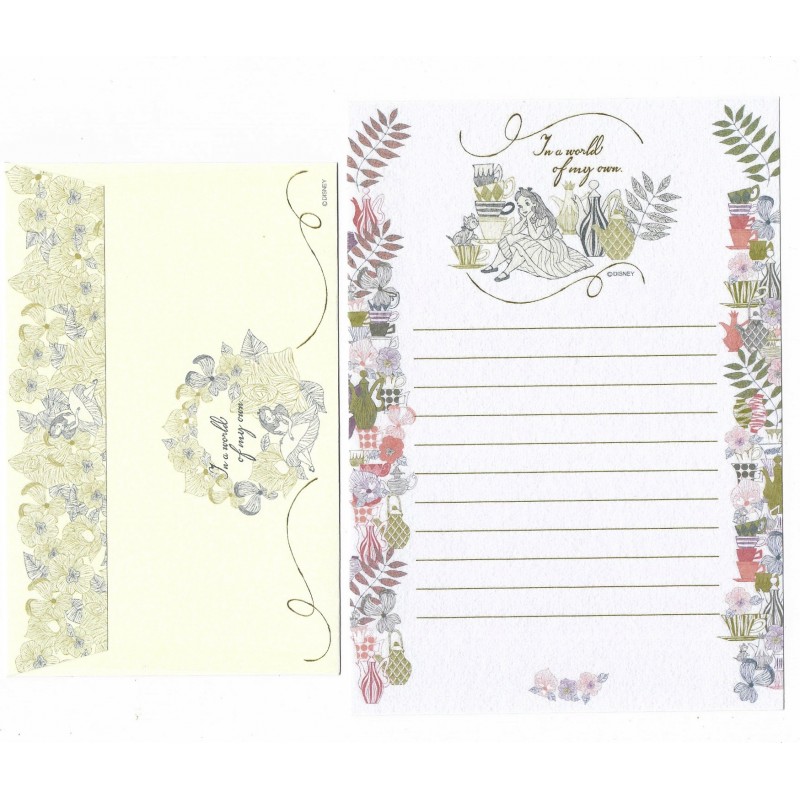 Conjunto de Papel de Carta Vintage Alice in the World on my Own