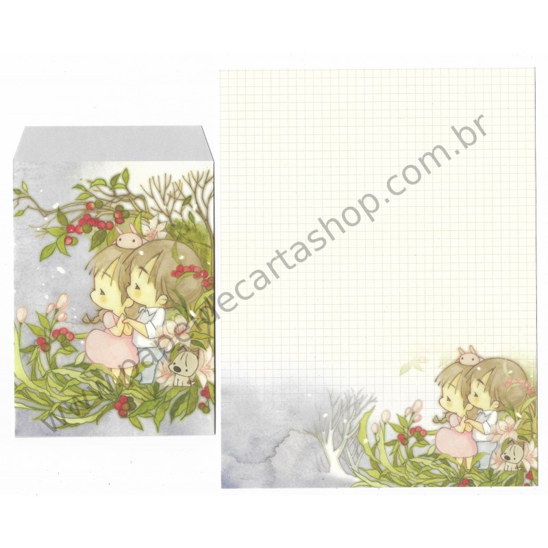 Conjunto de Papel de Carta Importado AMY & TIM 05