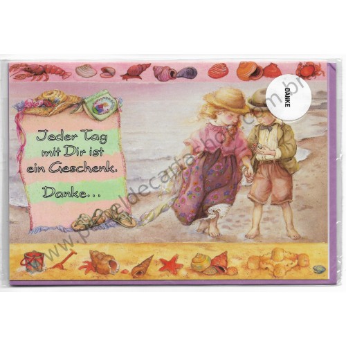 Notecard com Envelope Importado Lisi Martin - Danke 02