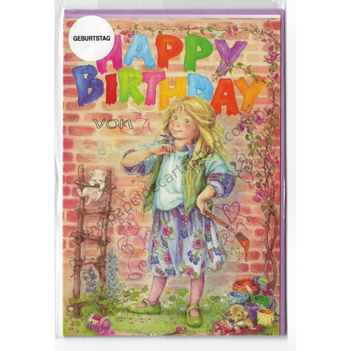 Notecard com Envelope Importado Lisi Martin - Geburtstag 04