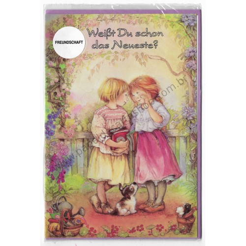 Notecard com Envelope Importado Lisi Martin - Freundschaft 08