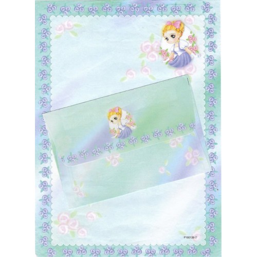 Conjunto de Papel de Carta Antigo Importado Shinn Jee P180136-7