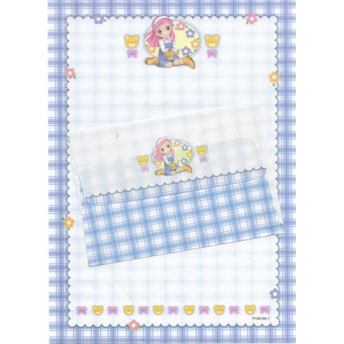 Conjunto de Papel de Carta Antigo Importado Shinn Jee P180136-1