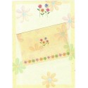 Conjunto de Papel de Carta Antigo Importado Shinn Jee Flower P180153-3