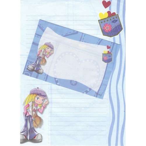 Conjunto de Papel de Carta Antigo Importado Shinn Jee P180158-5