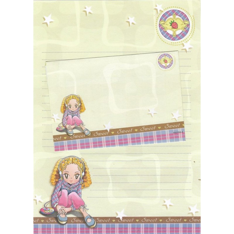 Conjunto de Papel de Carta Antigo Importado Shinn Jee P180158-4