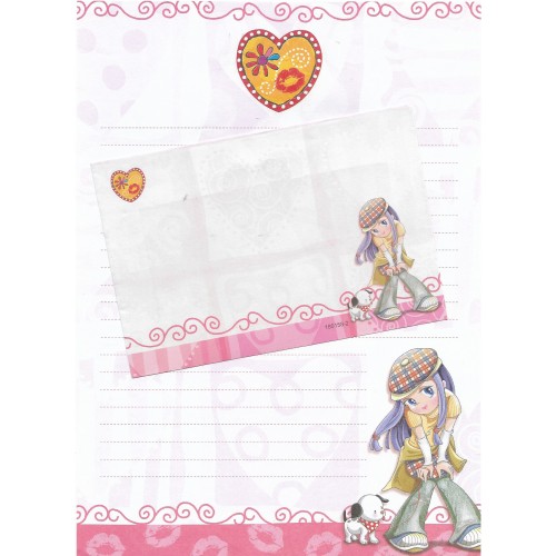 Conjunto de Papel de Carta Antigo Importado Shinn Jee P180158-2