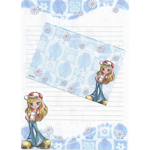 Conjunto de Papel de Carta Antigo Importado Shinn Jee P180178-7