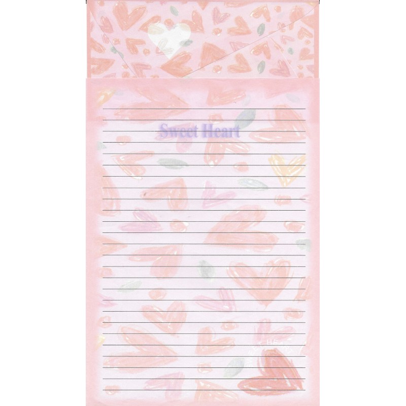 Conjunto de Papel de Carta Antigo Importado Sweet Heart P1042