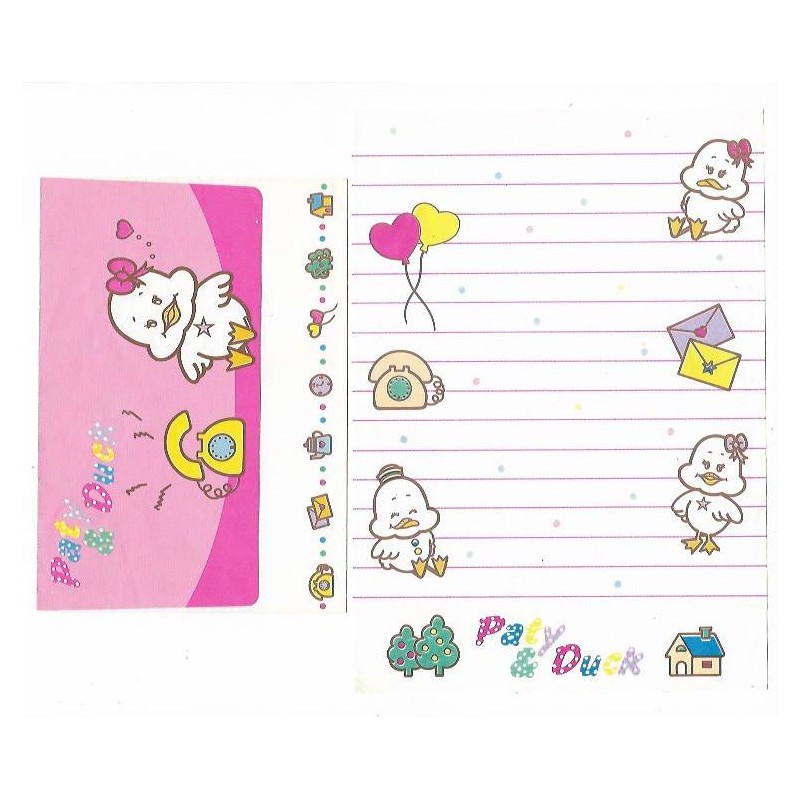 Conjunto de Papel de Carta Antigo Paty & Duck (CBR2)