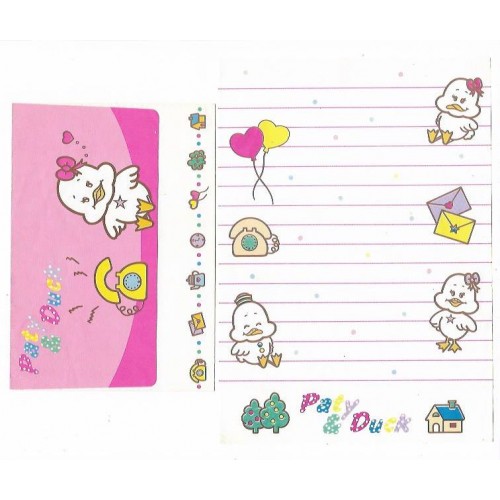 Conjunto de Papel de Carta Antigo Paty & Duck (CBR2)