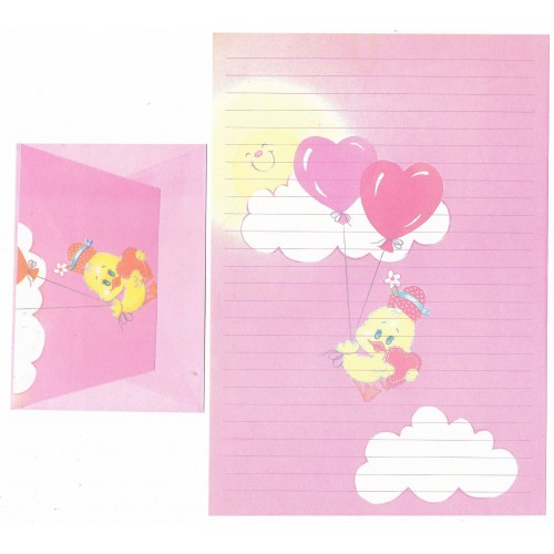 Conjunto de Papel de Carta Antigo Paty & Duck (CRS2)