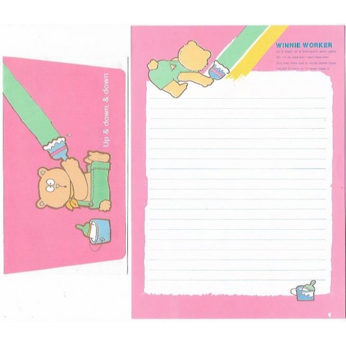 Conjunto de Papel de Carta Antigo Winnie Worker