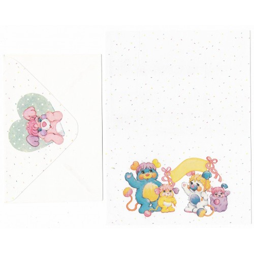 Conjunto de Papel de Carta Antigo Popples